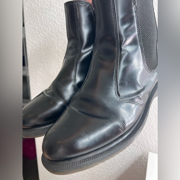 Dr Martens Flora Smooth Black Leather Boots 9 - Picture 3 of 8